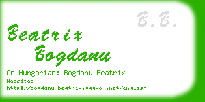 beatrix bogdanu business card